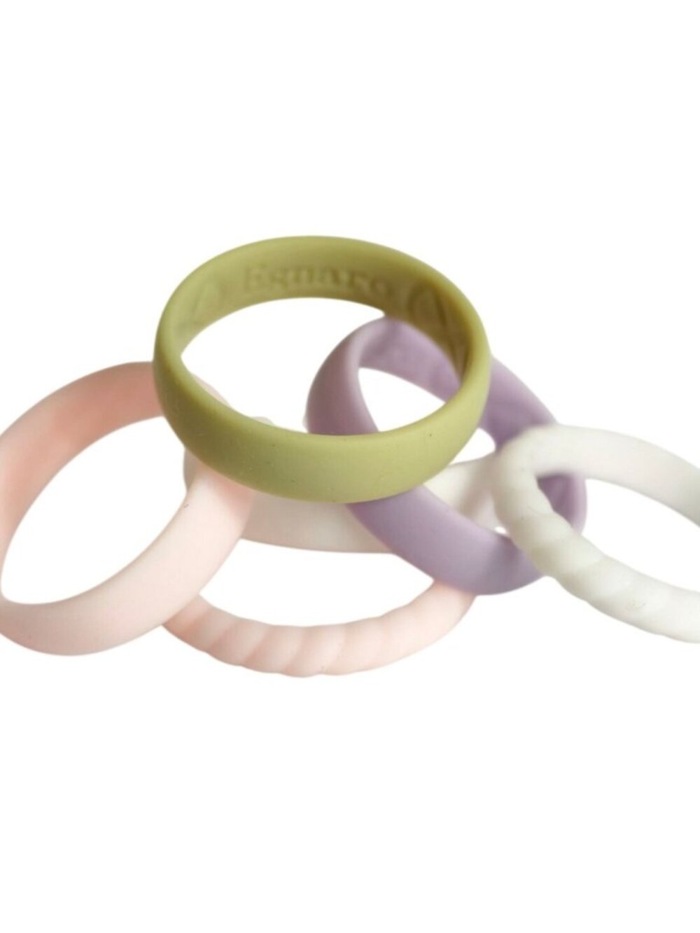 Egnaro Silicone Rings Set 7 Pastel Colors Sz 9 Flexible Unisex Durable Stylish